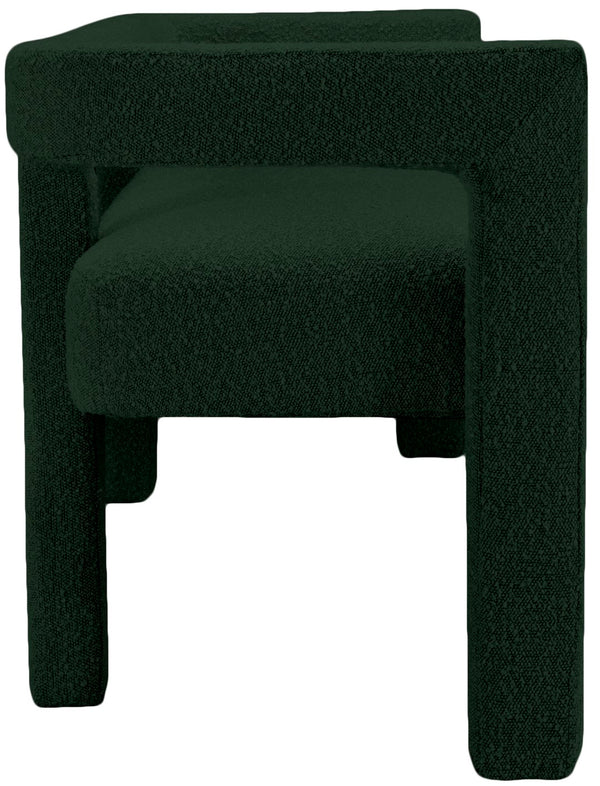 Athena Boucle Fabric / Engineered Wood / Foam Contemporary Green Boucle Fabric Bench - 66.5" W x 21" D x 27" H