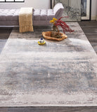 Cadiz Gradient Luster Rug, Silver Gray, 9ft - 9in x 13ft - 2in Area Rug