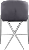 Xavier Velvet / Engineered Wood / Iron / Foam Contemporary Grey Velvet Counter Stool - 23.5" W x 22.5" D x 38" H