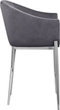 Xavier Velvet / Engineered Wood / Iron / Foam Contemporary Grey Velvet Counter Stool - 23.5" W x 22.5" D x 38" H