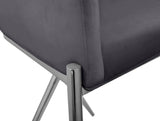 Xavier Velvet / Engineered Wood / Iron / Foam Contemporary Grey Velvet Counter Stool - 23.5" W x 22.5" D x 38" H