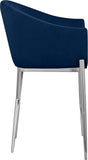 Xavier Velvet / Engineered Wood / Iron / Foam Contemporary Navy Velvet Counter Stool - 23.5" W x 22.5" D x 38" H