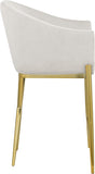 Xavier Velvet / Engineered Wood / Iron / Foam Contemporary Cream Velvet Counter Stool - 23.5" W x 22.5" D x 38" H