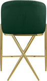 Xavier Velvet / Engineered Wood / Iron / Foam Contemporary Green Velvet Counter Stool - 23.5" W x 22.5" D x 38" H