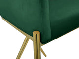 Xavier Velvet / Engineered Wood / Iron / Foam Contemporary Green Velvet Counter Stool - 23.5" W x 22.5" D x 38" H