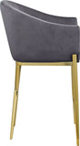 Xavier Velvet / Engineered Wood / Iron / Foam Contemporary Grey Velvet Counter Stool - 23.5" W x 22.5" D x 38" H