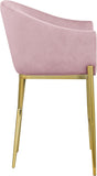 Xavier Velvet / Engineered Wood / Iron / Foam Contemporary Pink Velvet Counter Stool - 23.5" W x 22.5" D x 38" H