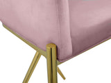 Xavier Velvet / Engineered Wood / Iron / Foam Contemporary Pink Velvet Counter Stool - 23.5" W x 22.5" D x 38" H