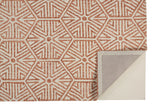 Rhett Geometric Ornamental Rug, Rust Orange/Ivory, 8ft x 10ft Area Rug