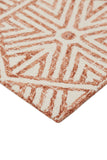 Rhett Geometric Ornamental Rug, Rust Orange/Ivory, 8ft x 10ft Area Rug