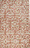 Rhett Geometric Ornamental Rug, Rust Orange/Ivory, 8ft x 10ft Area Rug