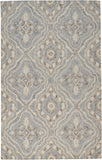 Rhett Ornamental Diamond Rug, Demin Blue/Ivory/Brown, 8ft x 10ft Area Rug