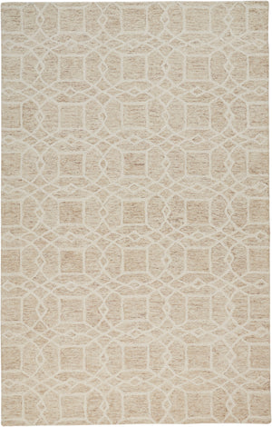 Rhett Geometric Lattice Print Rug, Wheat Beige/Ivory, 8ft x 10ft Area Rug