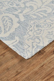 Belfort Modern Floral Paisley Rug, Celestial Blue/Ivory, 9ft x 12ft Area Rug