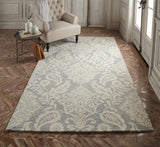 Belfort Modern Floral Paisley Rug, Celestial Blue/Ivory, 9ft x 12ft Area Rug