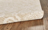 Belfort Modern Floral Paisley Rug, Latte Tan/Ivory, 9ft x 12ft Area Rug