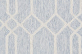 Belfort Modern Minimalist Rug, Lattice Pattern, Blue/Gray, 9ft x 12ft Area Rug