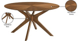 Woodson Walnut Veneer / Solid Wood Mid Century Modern Rich Walnut Veneer Dining Table - 54" W x 54" D x 29.5" H