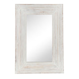 Sagebrook Home Casual Home Wood Frame 24 X 36" Wall Mirror, Antique White Wb 14099-03 White Mdf