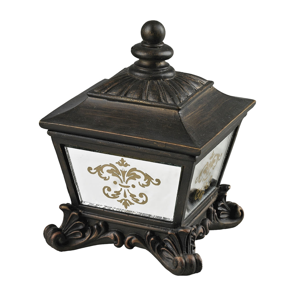 Bronze Box with Damask Printed Mirror