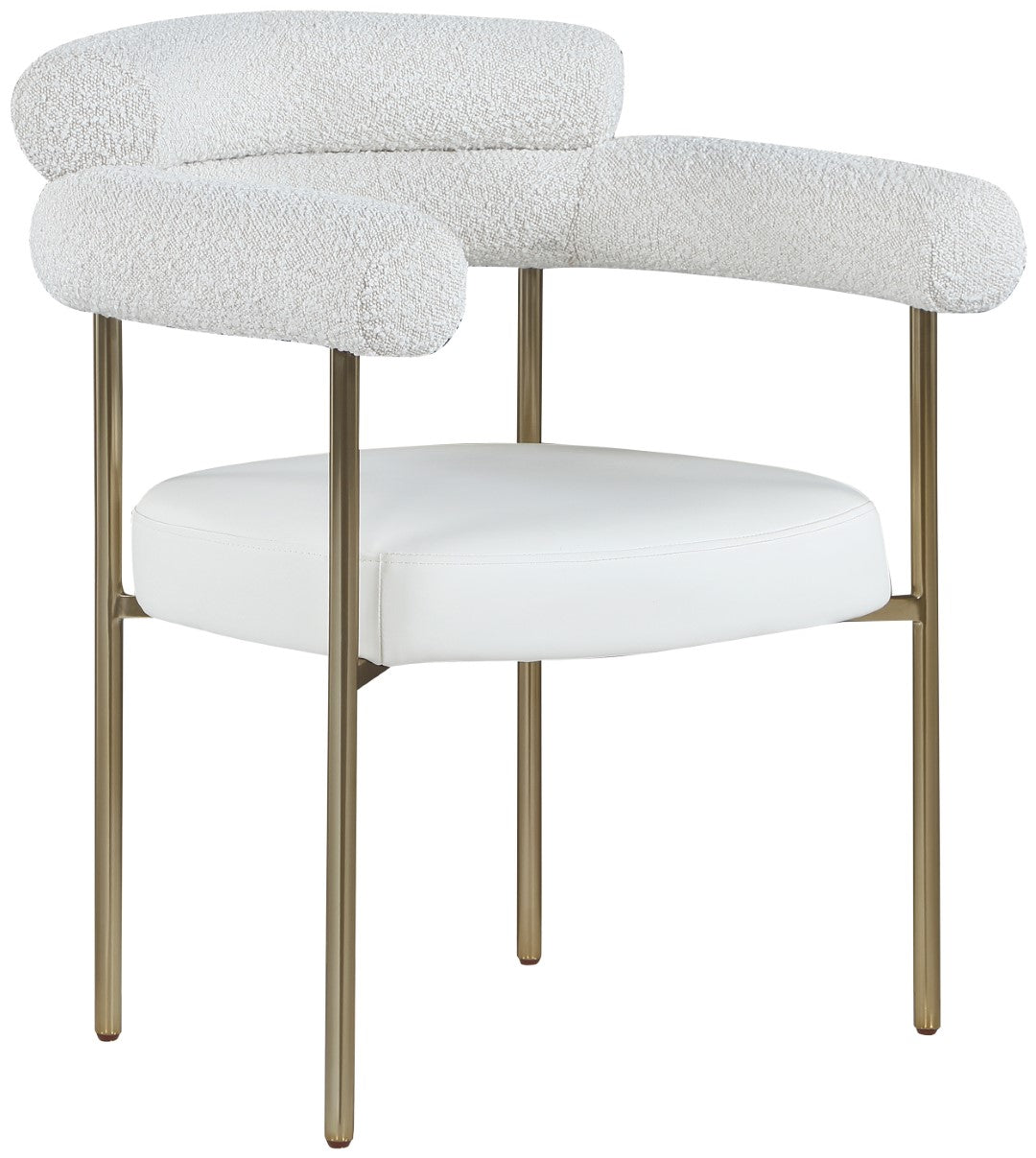 Blake Boucle Fabric Dining Chair - Thumbnail 4