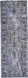 Ainsley Distressed Ornamental Runner, Ice Blue/Charcoal, 2ft-10in x 7ft-10in