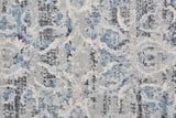 Ainsley Diamond Floral Rug, Glacier Blue/Ivory/Gray, 8ft x 11ft Area Rug