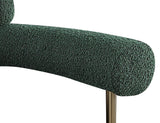 Blake Boucle Fabric / Iron / Foam Contemporary Green Boucle Fabric Dining Chair - 28.5" W x 24" D x 31.5" H