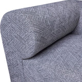 Sagebrook Home Contemporary Modern Sofa - Black Oak Base, Gray 17045-03 Gray Non-woven Fabric