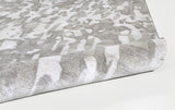 Dryden Contemporary Abstract Rug, Silvery Gray, 9ft - 6in x 13ft - 6in Area Rug