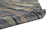 Dryden Contemporary Abstract Area Rug, Dust Blue/Light Taupe, 9ft-6in x 13ft-6in