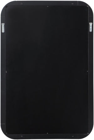 Sage Ash Veneer / Rubberwood Contemporary Black Mirror - 28" W x 1.5" D x 42" H