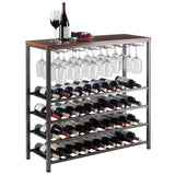 Winsome Wood Michelle Wine Rack with Glass Hanger 87438-WINSOMEWOOD