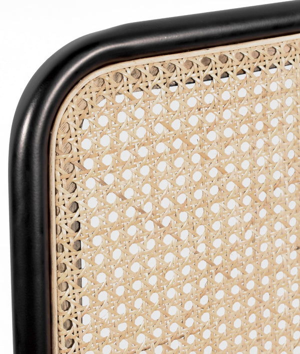 Atticus Boucle Fabric / Steel / Engineered Wood / Foam Mid Century Black Powder Coated Metal Dining Chair - 18.5" W x 20" D x 32" H