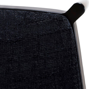 Atticus Boucle Fabric / Steel / Engineered Wood / Foam Mid Century Black Powder Coated Metal Dining Chair - 18.5" W x 20" D x 32" H