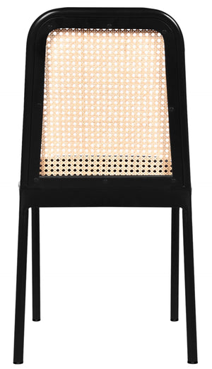 Atticus Boucle Fabric / Steel / Engineered Wood / Foam Mid Century Black Powder Coated Metal Dining Chair - 18.5" W x 20" D x 32" H