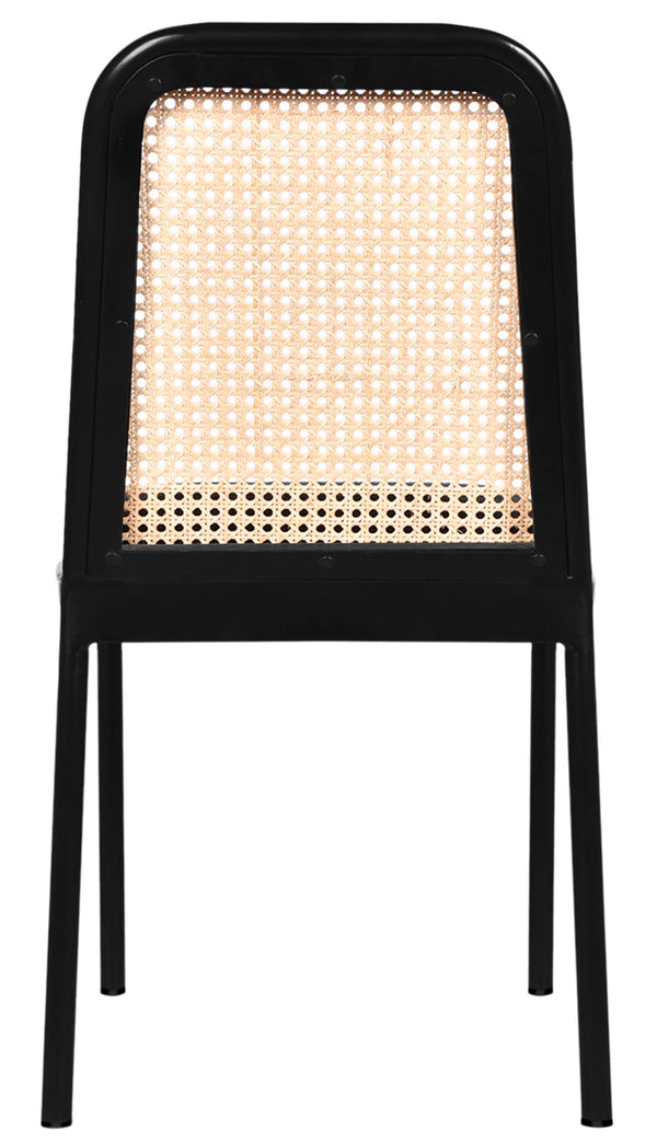 Atticus Boucle Fabric / Steel / Engineered Wood / Foam Mid Century Black Powder Coated Metal Dining Chair - 18.5" W x 20" D x 32" H