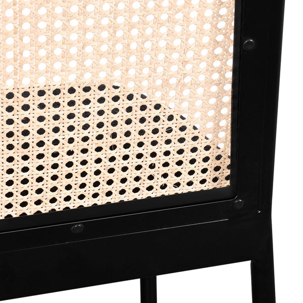 Atticus Boucle Fabric / Steel / Engineered Wood / Foam Mid Century Black Powder Coated Metal Dining Chair - 18.5" W x 20" D x 32" H