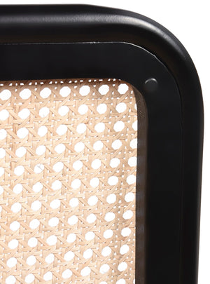 Atticus Boucle Fabric / Steel / Engineered Wood / Foam Mid Century Black Powder Coated Metal Dining Chair - 18.5" W x 20" D x 32" H