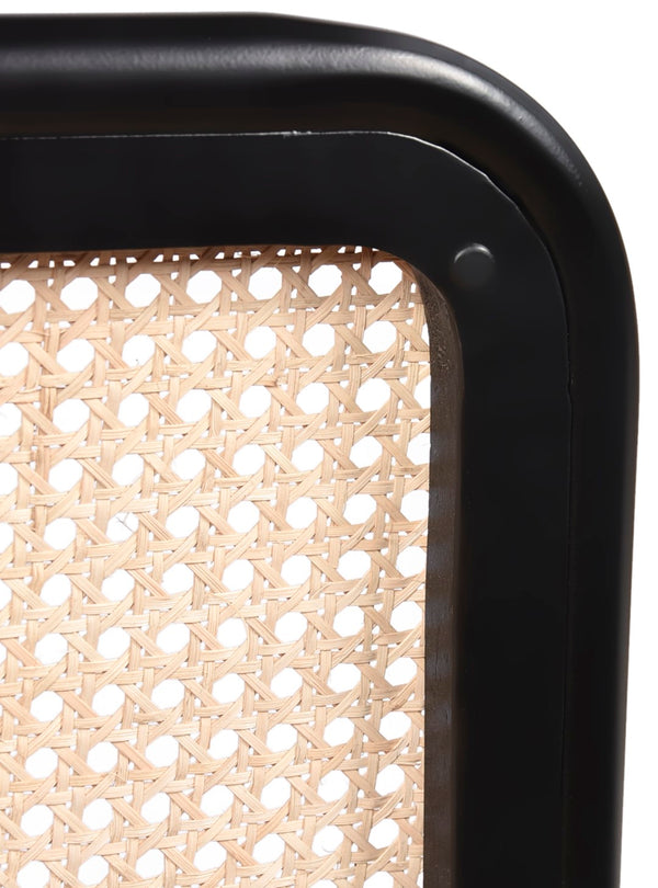 Atticus Boucle Fabric / Steel / Engineered Wood / Foam Mid Century Black Powder Coated Metal Dining Chair - 18.5" W x 20" D x 32" H