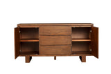 Alpine Furniture Ayala Sideboard 3385-06 Antique Cappuccino Pine Solids & Veneer 68 x 19 x 36.5