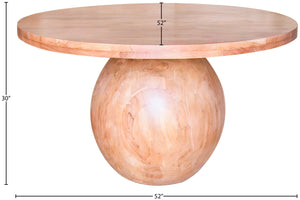 Halton Acacia Wood Mid Century Acacia Wood Dining Table - 52" W x 52" D x 30" H