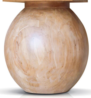 Halton Acacia Wood Mid Century Acacia Wood Dining Table - 52" W x 52" D x 30" H