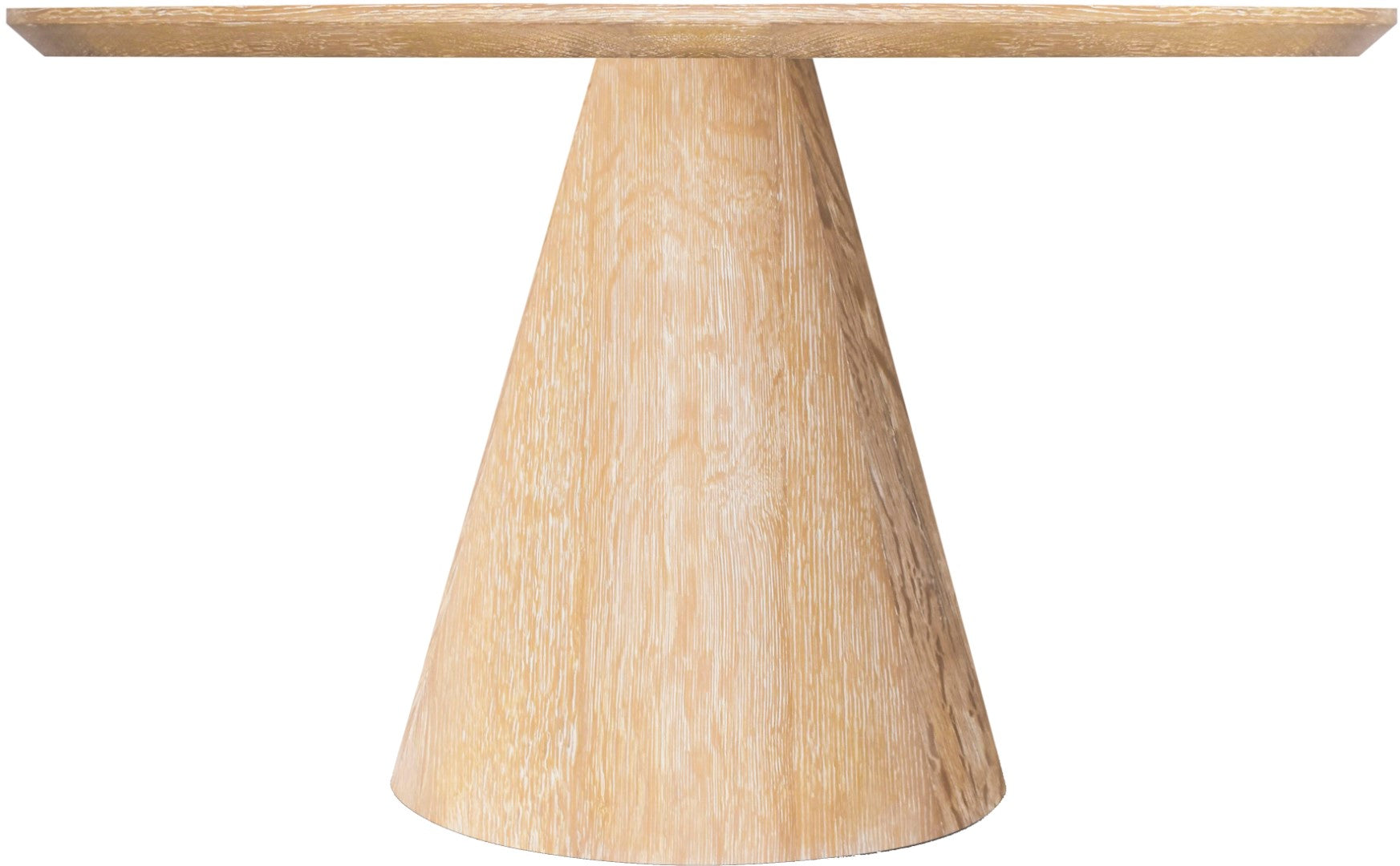 Linette Solid White Oak Mid Century Dining Table - Thumbnail 2