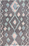 Brinker Pastel Diamond Tufted Rug, Charcoal Gray/Turquoise, 9ft-6in x 13ft-6in