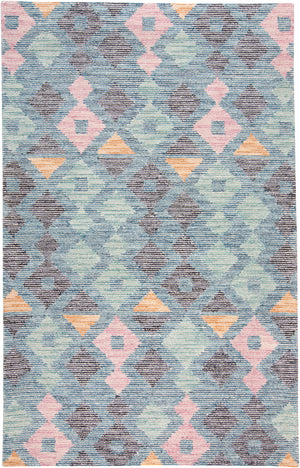 Brinker Pastel Geometric Tufted Rug, Blue/Charcoal Gray, 9ft-6in x 13ft-6in