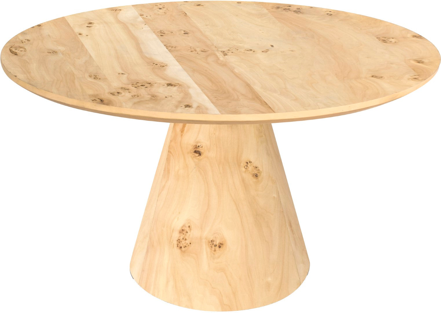Linette Solid Ash Burl Wood Dining Table - Thumbnail 2