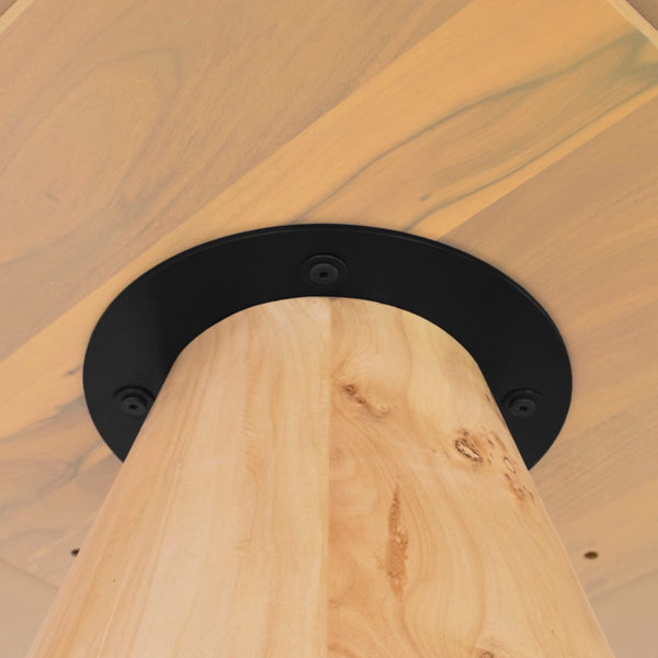 Linette Burl Wood / Plywood Mid Century Burl Wood Dining Table - 52" W x 52" D x 30" H