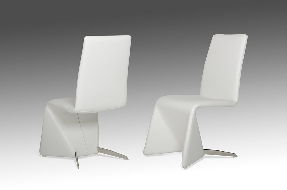 VIG Furniture Nisse - Contemporary White Leatherette Dining Chair (Set of 2) VGVCB878-WHT