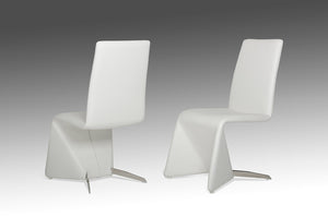 VIG Furniture Nisse - Contemporary White Leatherette Dining Chair (Set of 2) VGVCB878-WHT